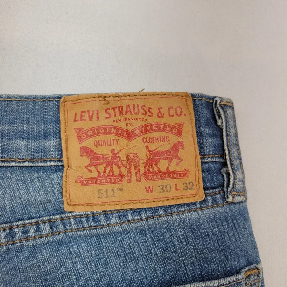 Levi's 511 Slim Fit Jeans Mens 30x32 Blue Medium Wash Stretch Denim